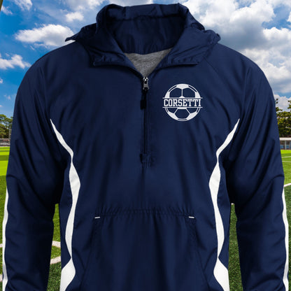 Personalized Soccer Jacket, Custom Half-Zip Anorak, Custom Soccer Gift, Soccer Coach Gift, Soccer Team Gift, Soccer Monogram, Gift for Son