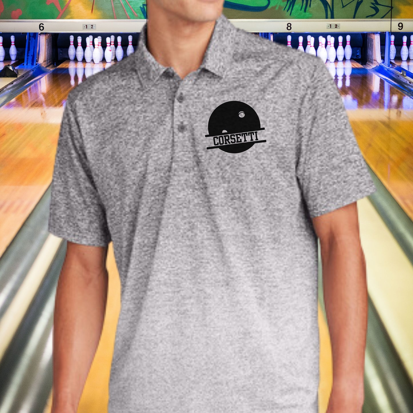 Custom Monogrammed Bowling Polo, Personalized Bowling Polo, Customized Polo for Bowling, Bowling Coach Gift, Bowling Team Gift, Bowling Gift