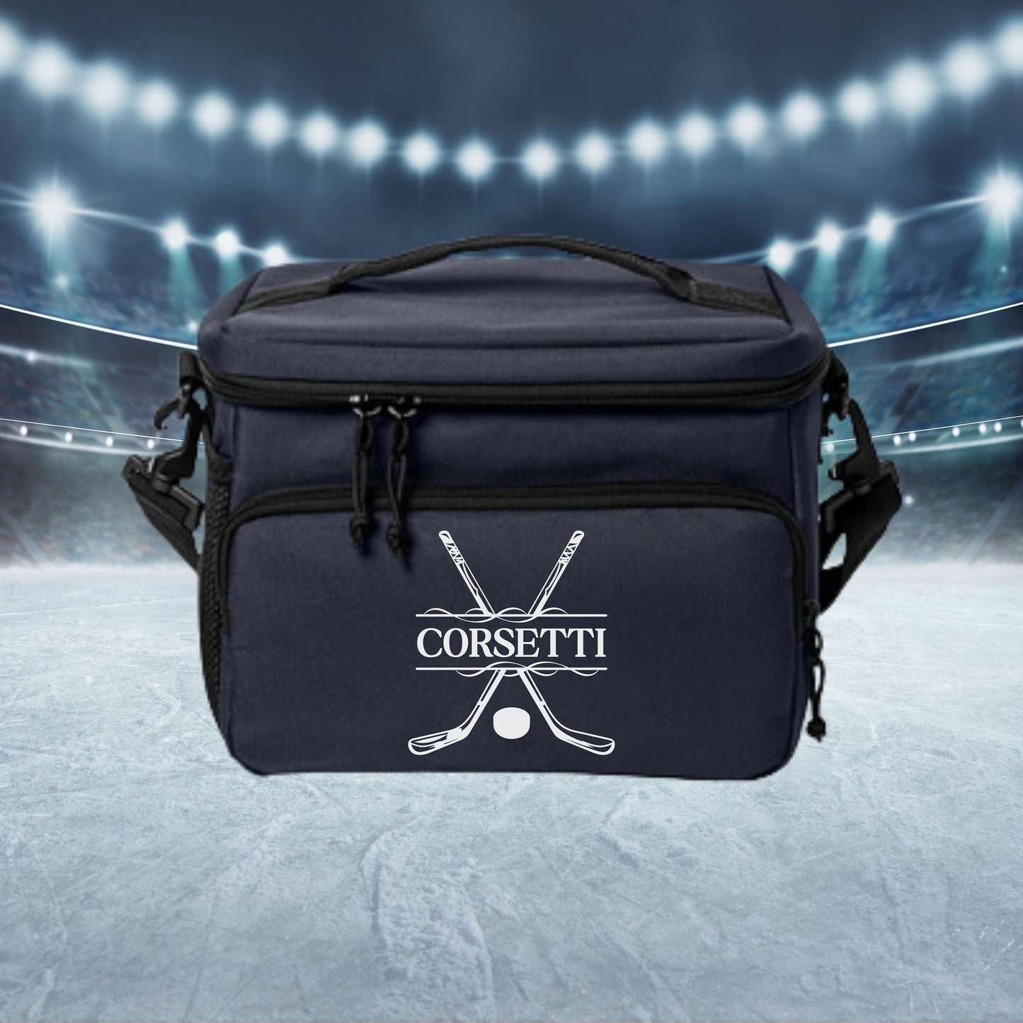 Personalized Hockey Cooler, 18 Pack Cooler, Custom Hockey Cooler, Hockey Coach Gift, Hockey Player Gift, Hockey Team Gift, Father's Day Gift