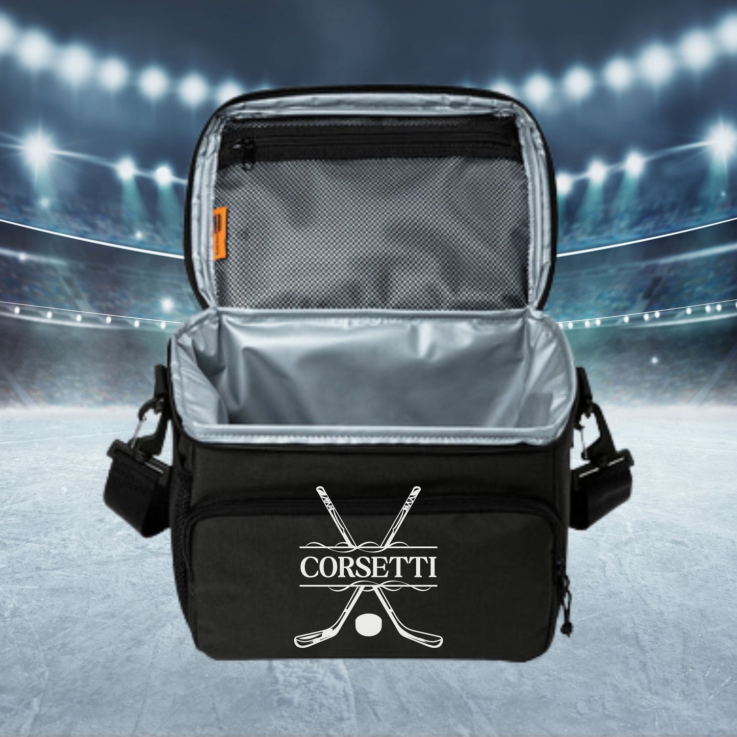 Personalized Hockey Cooler, 18 Pack Cooler, Custom Hockey Cooler, Hockey Coach Gift, Hockey Player Gift, Hockey Team Gift, Father's Day Gift