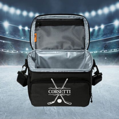 Personalized Hockey Cooler, 18 Pack Cooler, Custom Hockey Cooler, Hockey Coach Gift, Hockey Player Gift, Hockey Team Gift, Father's Day Gift
