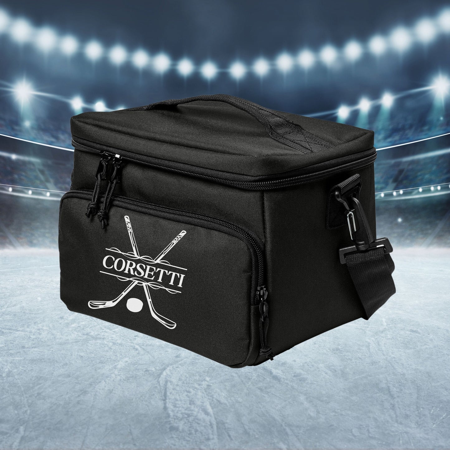 Personalized Hockey Cooler, 18 Pack Cooler, Custom Hockey Cooler, Hockey Coach Gift, Hockey Player Gift, Hockey Team Gift, Father's Day Gift