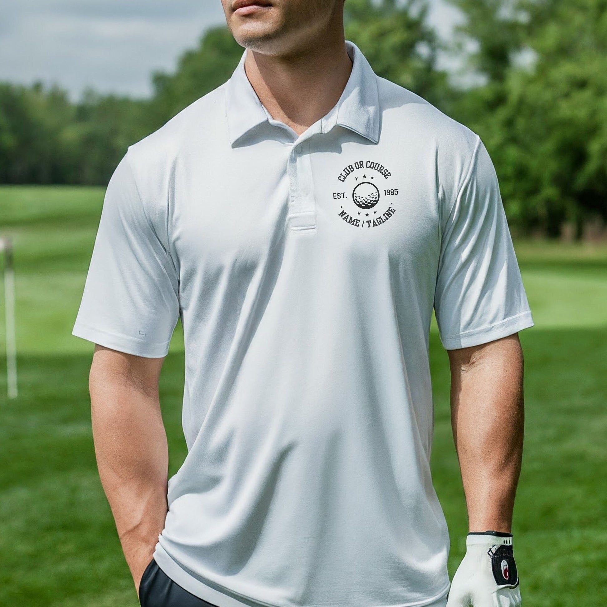 Custom Monogrammed Golf Polo, Personalized Golf Polo, Custom Polo for Golfer, Gift for Dad, Father, Golf Gift for Men, Golf Club Tournament