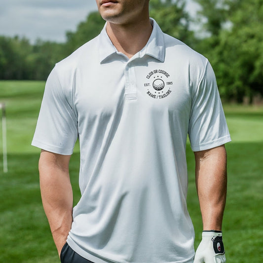 Custom Monogrammed Golf Polo, Personalized Golf Polo, Custom Polo for Golfer, Gift for Dad, Father, Golf Gift for Men, Golf Club Tournament
