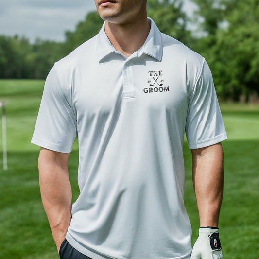 Custom Monogrammed Golf Polo, Personalized Golf Polo, Customized Polo for Golfer, Bachelor Party Polo, Golf Gift for Men, Wedding Golf Shirt