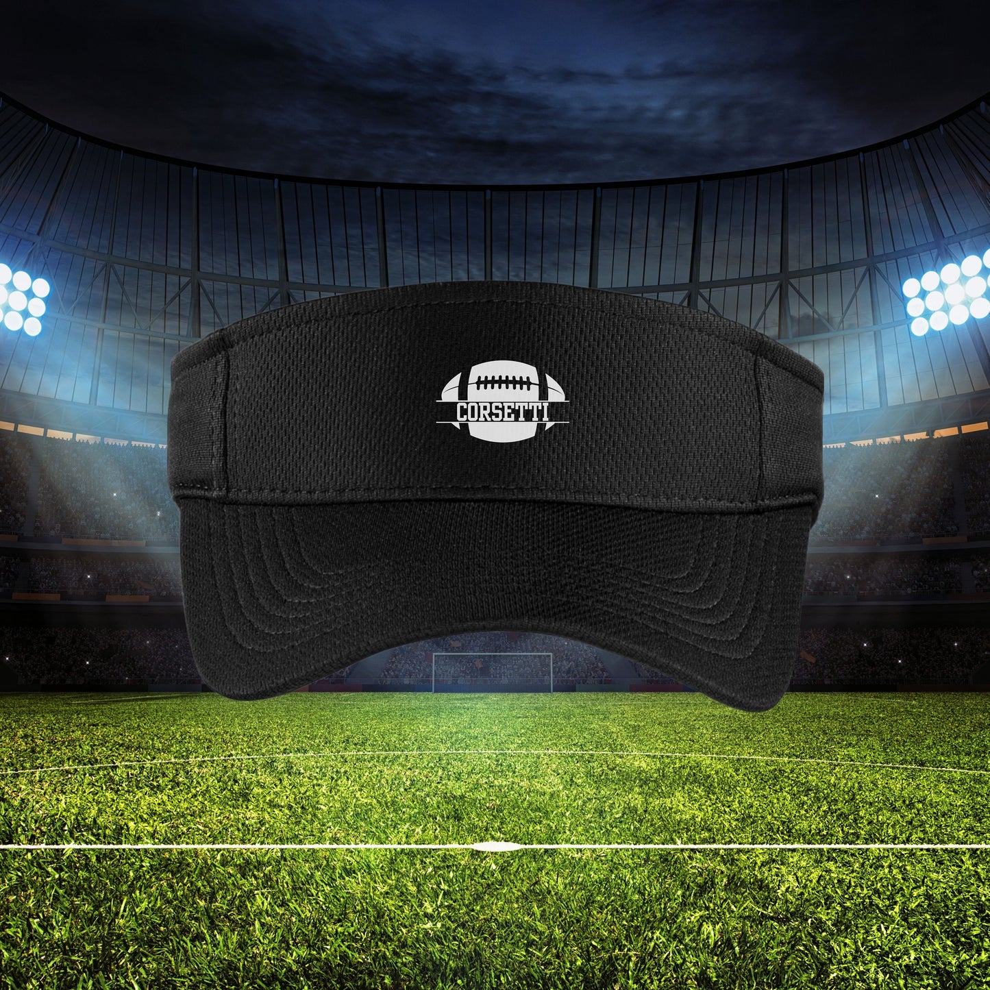 Custom Football Visor, Personalized Visor for Coach, Football Coach Gift, Football Team Gift, Custom Logo Visor, Monogram Visor, Team Visor