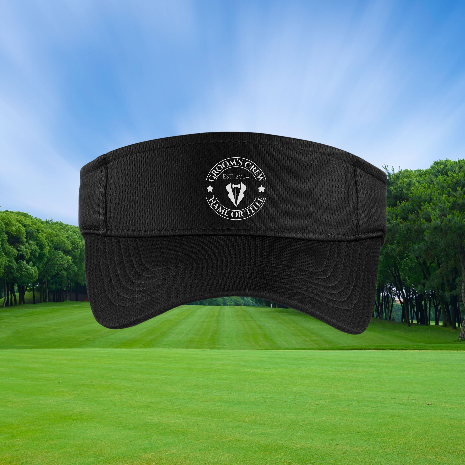 Custom Golf Visor, Personalized Visor, Bachelor Party Gift, Groomsman Golf Gift, Custom Logo Visor, Wedding Monogram Visor, Mens Golf Gift