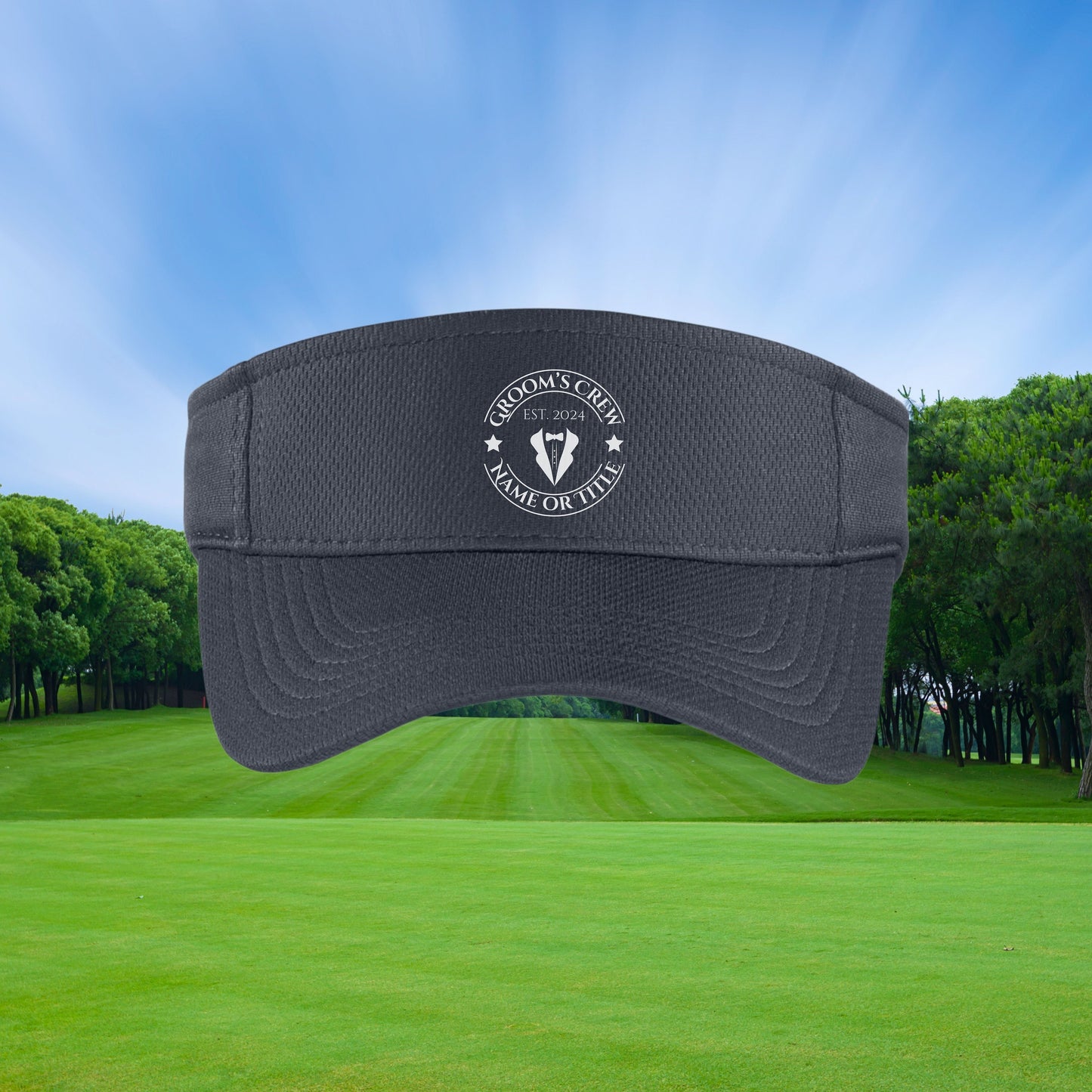 Custom Golf Visor, Personalized Visor, Bachelor Party Gift, Groomsman Golf Gift, Custom Logo Visor, Wedding Monogram Visor, Mens Golf Gift