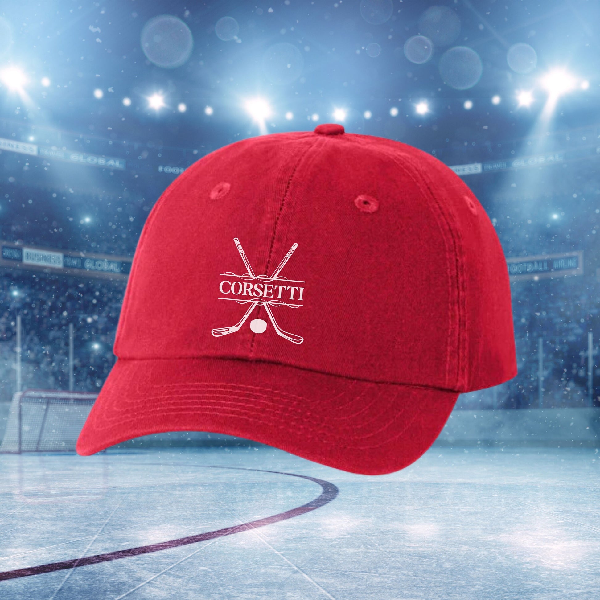 Kids Personalized Hockey Hat, Youth Custom Hockey Hat, Hockey Baseball Cap, Kids Custom Logo Hat, Hockey Monogram Hat, Child Baseball Hat