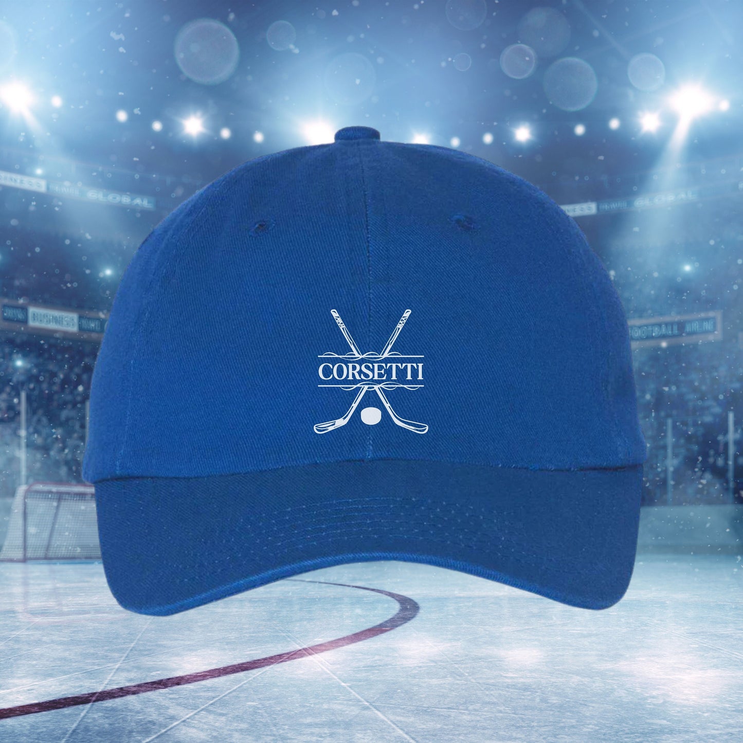 Kids Personalized Hockey Hat, Youth Custom Hockey Hat, Hockey Baseball Cap, Kids Custom Logo Hat, Hockey Monogram Hat, Child Baseball Hat