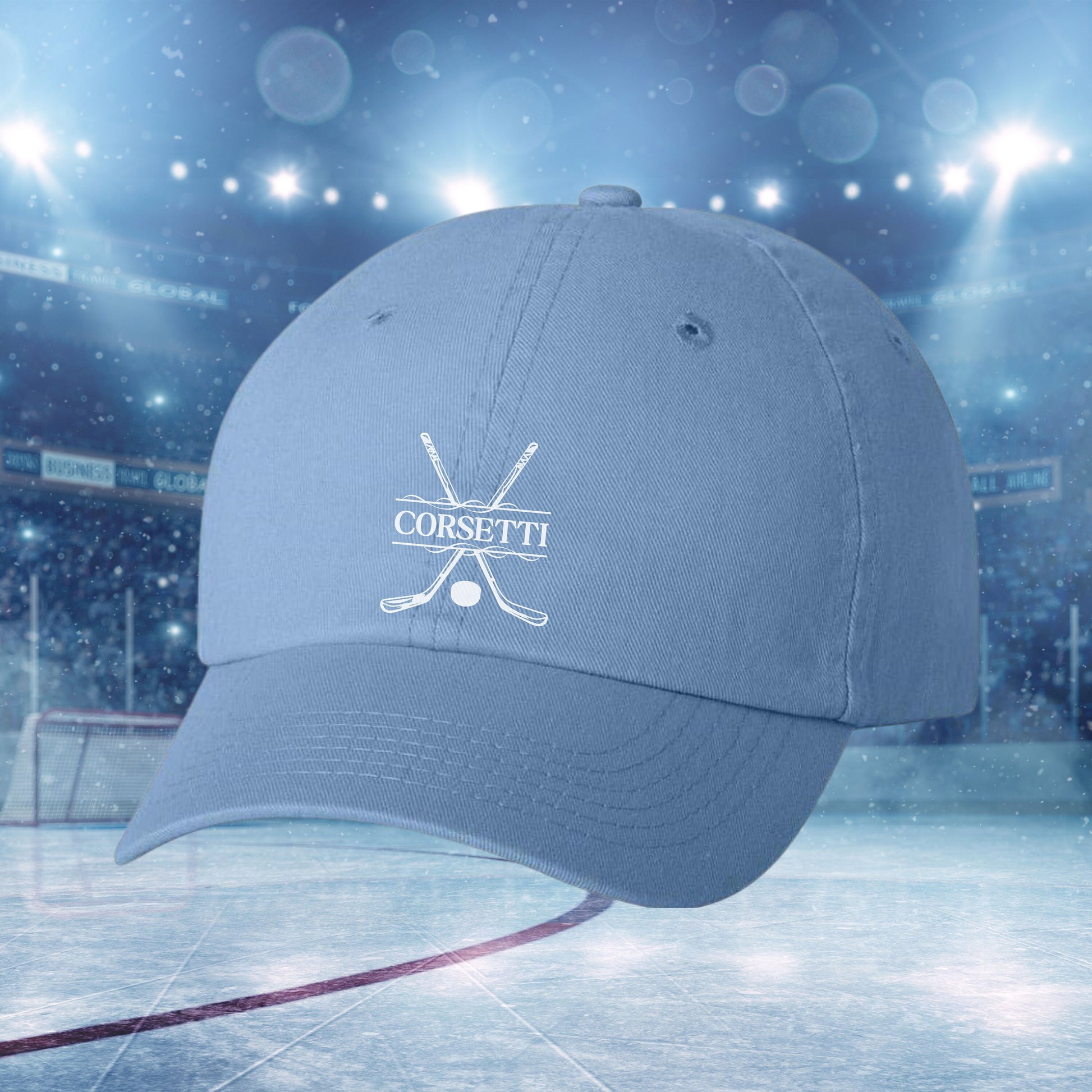 Kids Personalized Hockey Hat, Youth Custom Hockey Hat, Hockey Baseball Cap, Kids Custom Logo Hat, Hockey Monogram Hat, Child Baseball Hat