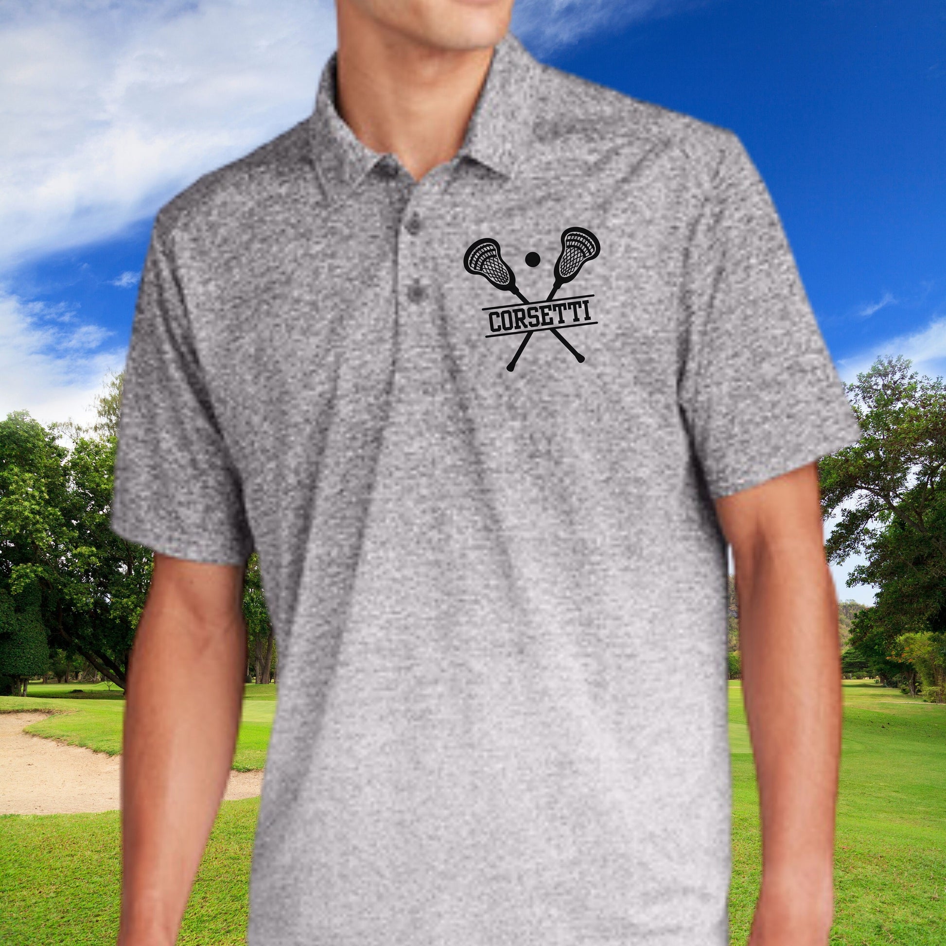 Custom Monogrammed Lacrosse Polo, Personalized Lacrosse Polo, Customized Polo for Lacrosse, Lacrosse Coach Gift, Lacrosse Team Gift, Lax
