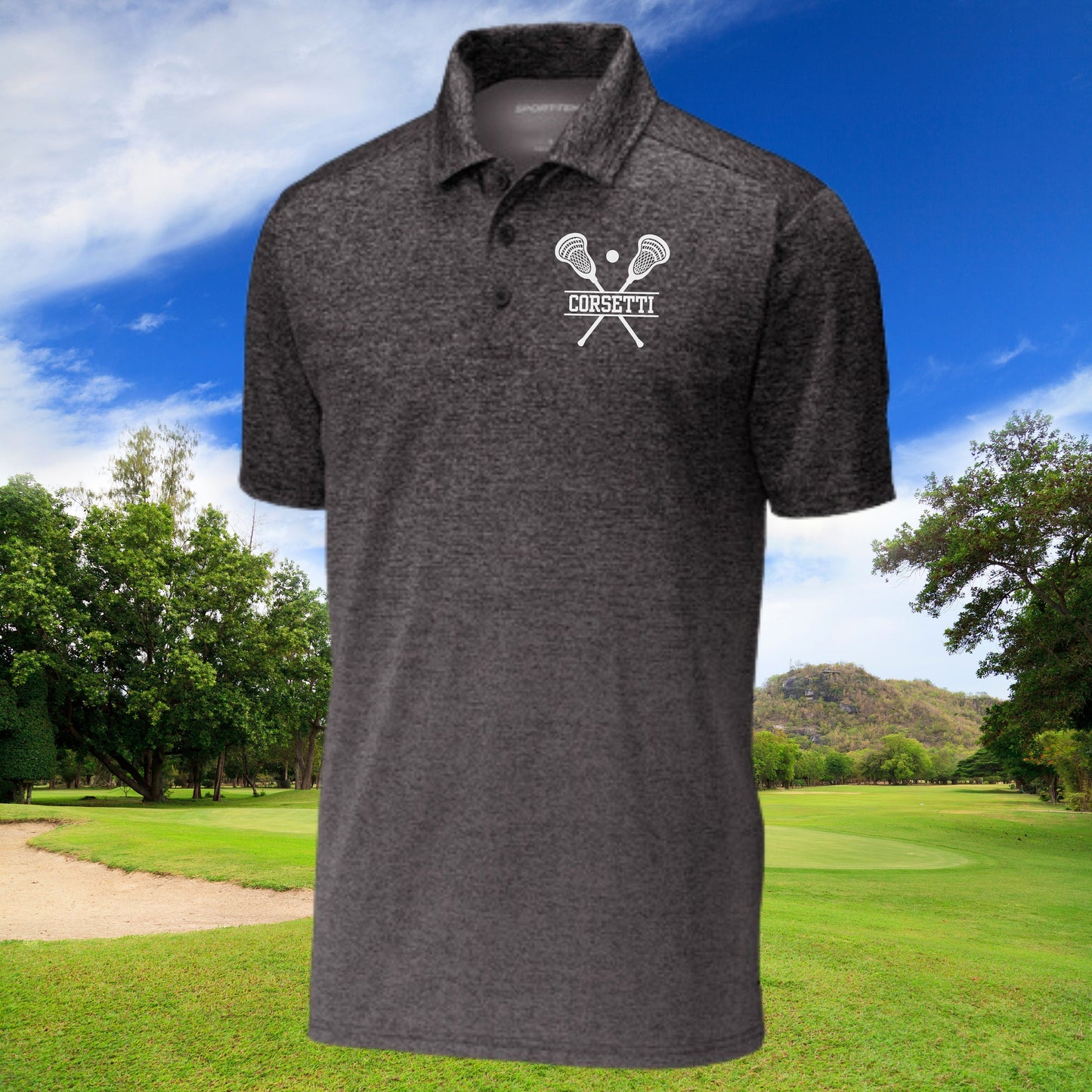 Custom Monogrammed Lacrosse Polo, Personalized Lacrosse Polo, Customized Polo for Lacrosse, Lacrosse Coach Gift, Lacrosse Team Gift, Lax