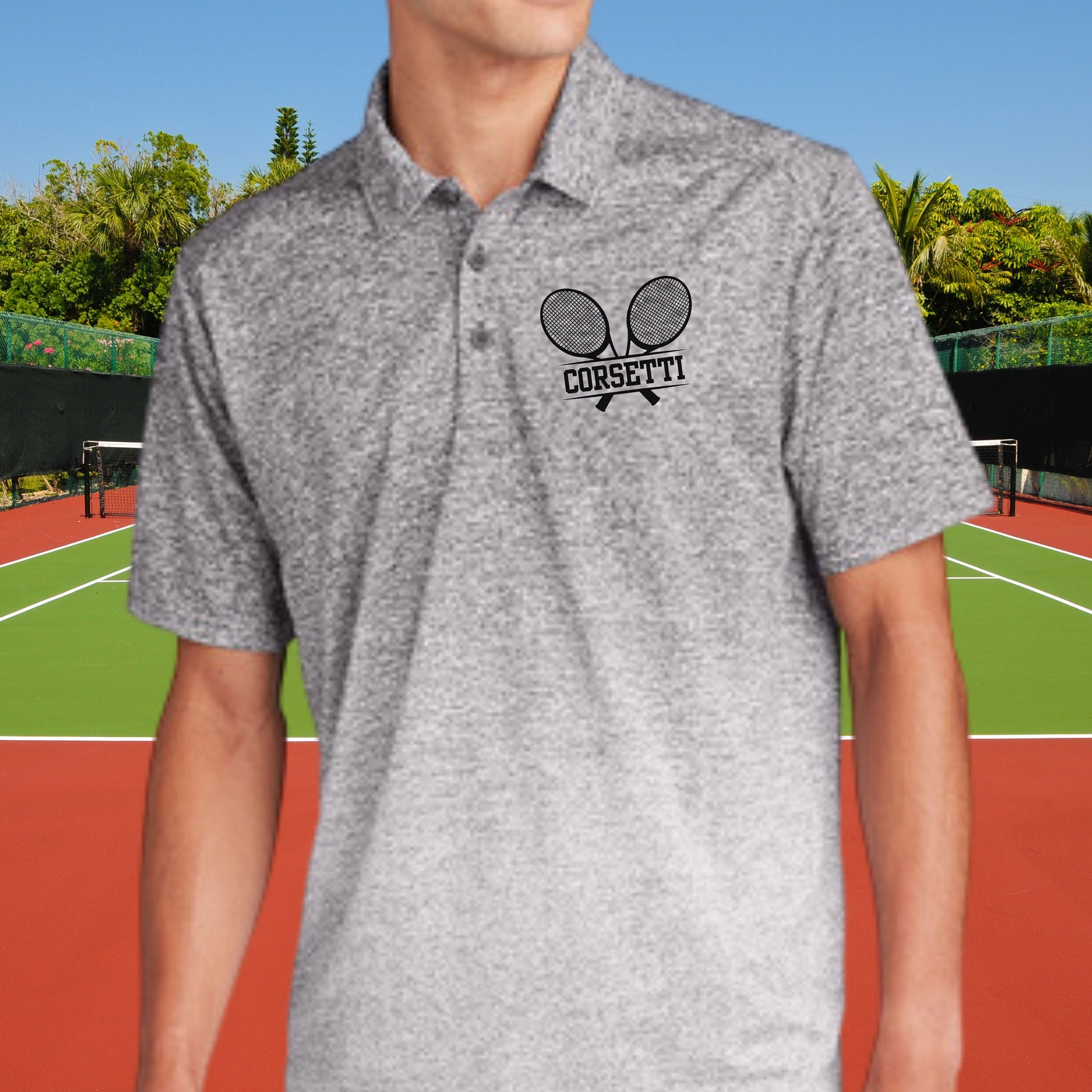 Custom Monogrammed Tennis Polo, Personalized Tennis Polo, Customized Polo for Tennis, Tennis Coach Gift, Tennis Team Gift, Tennis Gift