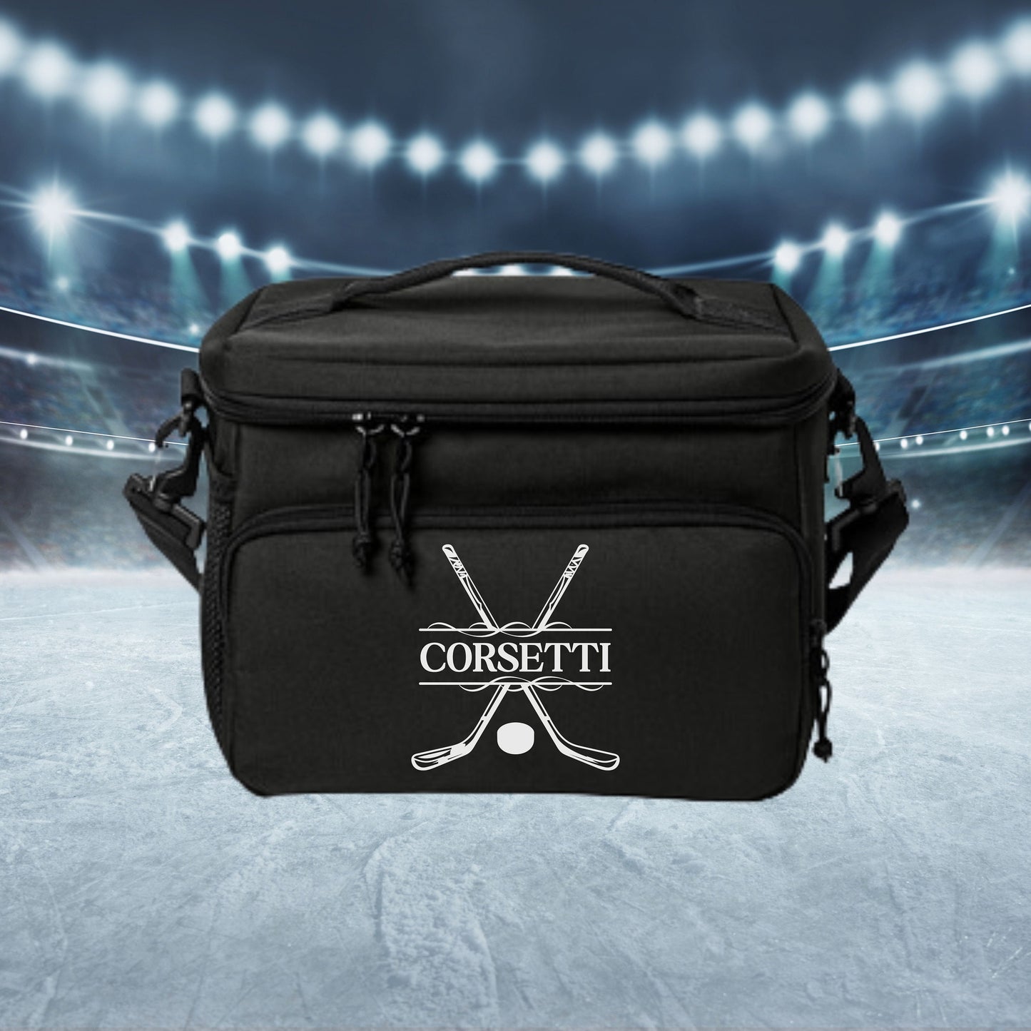 Personalized Hockey Cooler, 18 Pack Cooler, Custom Hockey Cooler, Hockey Coach Gift, Hockey Player Gift, Hockey Team Gift, Father's Day Gift