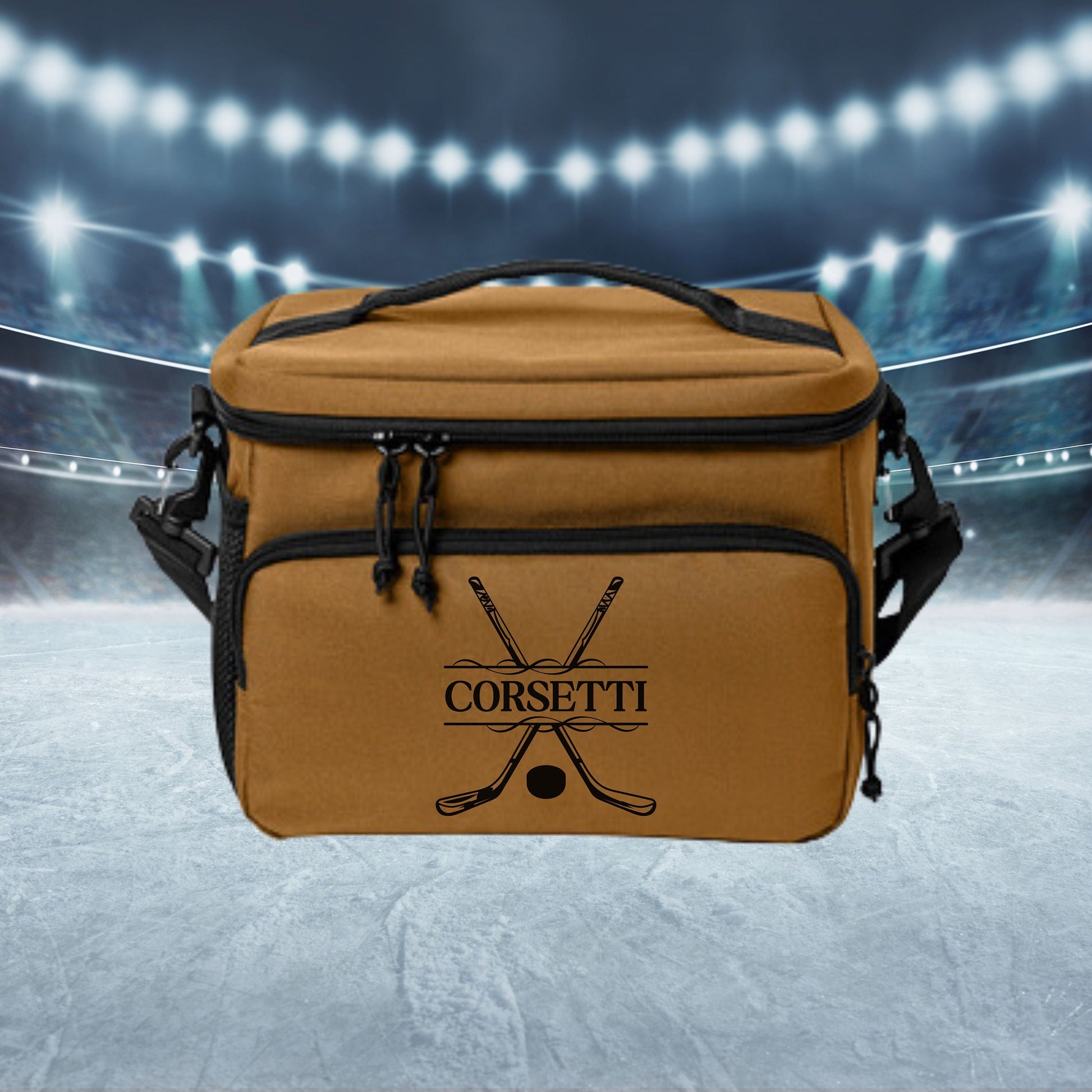 Personalized Hockey Cooler, 18 Pack Cooler, Custom Hockey Cooler, Hockey Coach Gift, Hockey Player Gift, Hockey Team Gift, Father's Day Gift