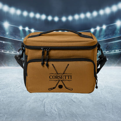 Personalized Hockey Cooler, 18 Pack Cooler, Custom Hockey Cooler, Hockey Coach Gift, Hockey Player Gift, Hockey Team Gift, Father's Day Gift