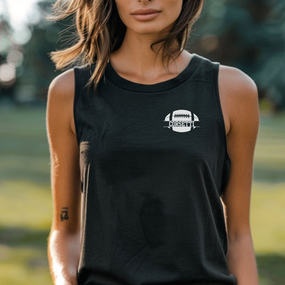 Personalized Tank Top, Custom Monogram Muscle Shirt, Embroidered Football Tank Top, Womens Football Gift, Workout Shirt, Football Team Tank