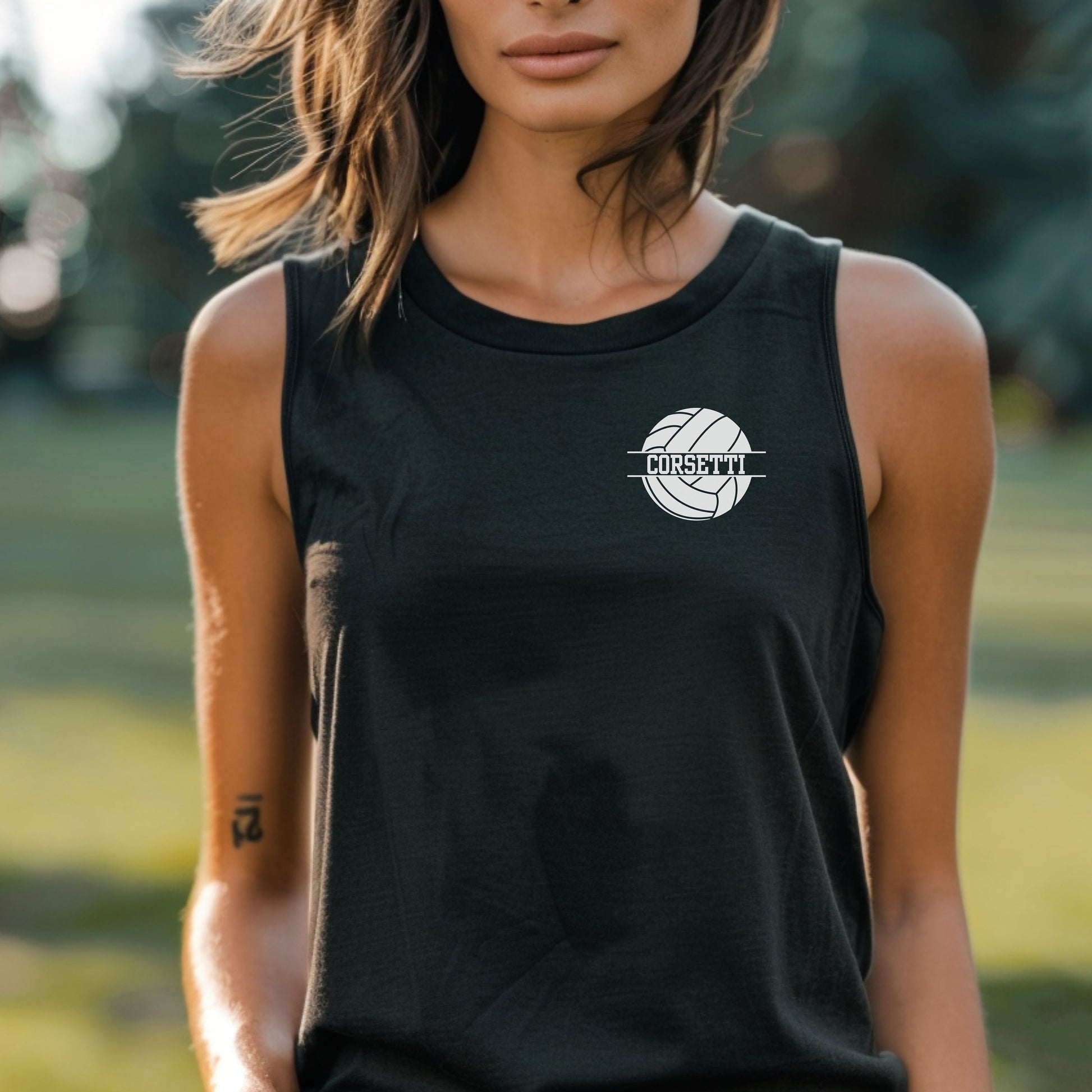 Personalized Tank Top, Custom Monogram Muscle Shirt, Embroidered Volleyball Tank Top, Girls Volleyball Gift, Workout Shirt, Volleyball Team
