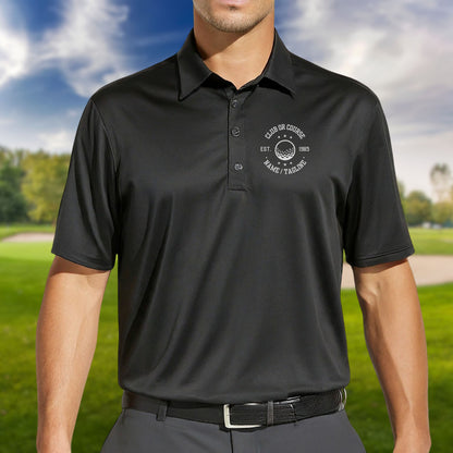 Custom Monogrammed Golf Polo, Personalized Golf Polo, Custom Polo for Golfer, Gift for Dad, Father, Golf Gift for Men, Golf Club Tournament