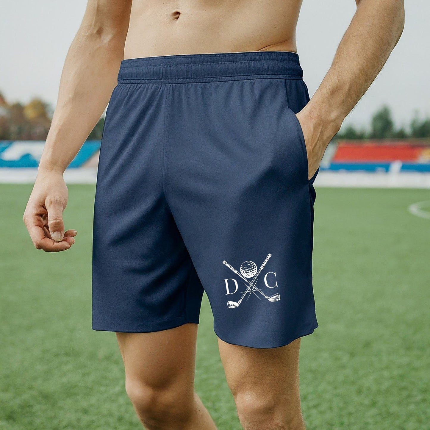Custom Monogrammed Sport Shorts, Personalized Golf Shorts, Customized Shorts for Golfer, Gift for Dad, Father, Golf Gift for Men, Golf Short