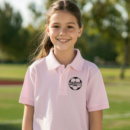 Personalized Youth Soccer Polo, Kids Custom Soccer Polo, Monogram Sport Polo, Girls Soccer Gift, Moisture Wicking, Gift for Son, Soccer Team