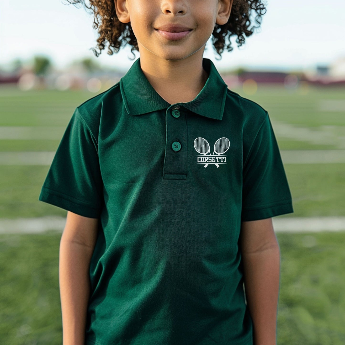 Personalized Youth Tennis Polo, Kids Custom Tennis Polo, Monogram Sport Polo, Boys Tennis Gift, Moisture Wicking, Gift for Son, Tennis Team