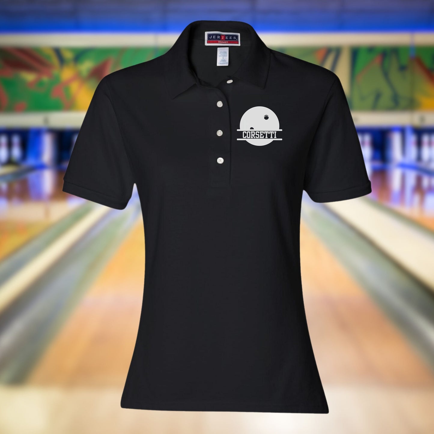 Women's Personalized Bowling Polo, Custom Polo Shirt, Bowling Team Polo, Bowling Coach Gift, Gift for Bowler, Ladys Bowling Polo, Coach Gift