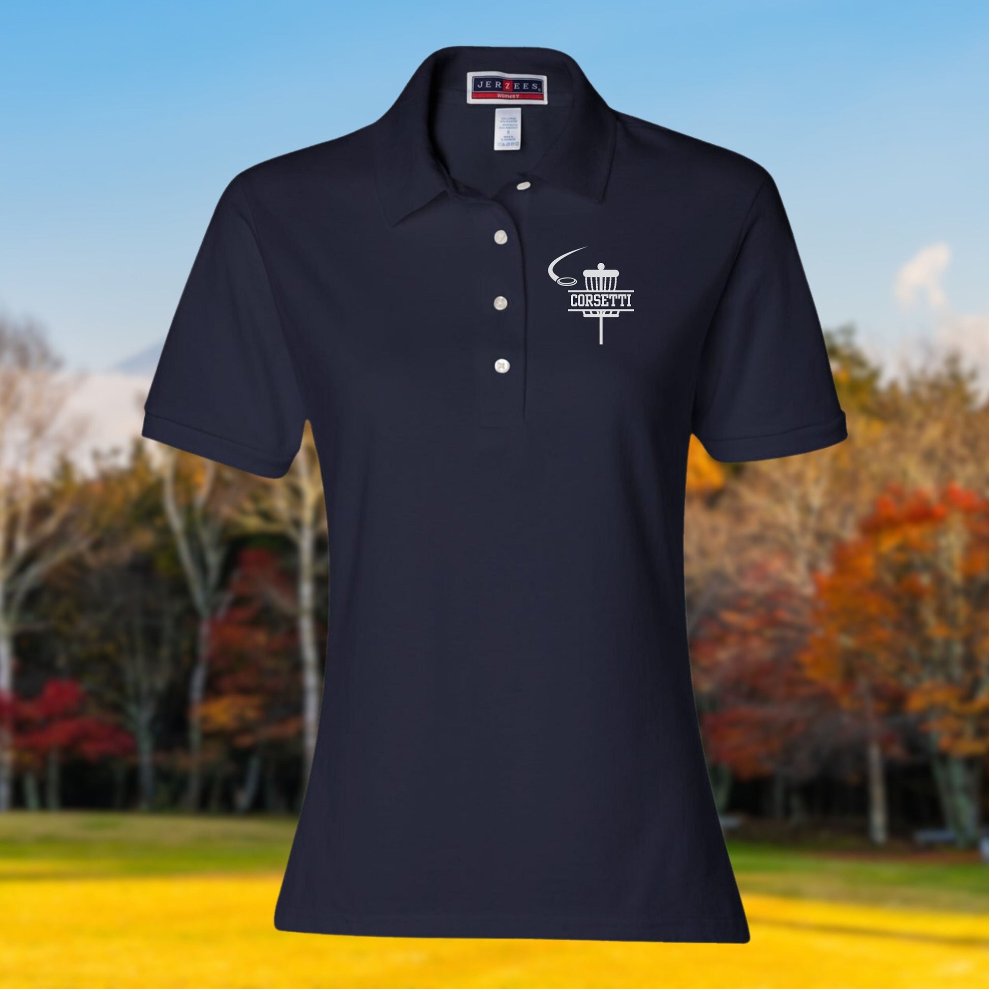 Women's Personalized Disc Golf Polo, Custom Polo Shirt, Women's Disc Golf Gift, Ladies Sport Polo, Disc Golf Club, Custom Logo, Girls Polo
