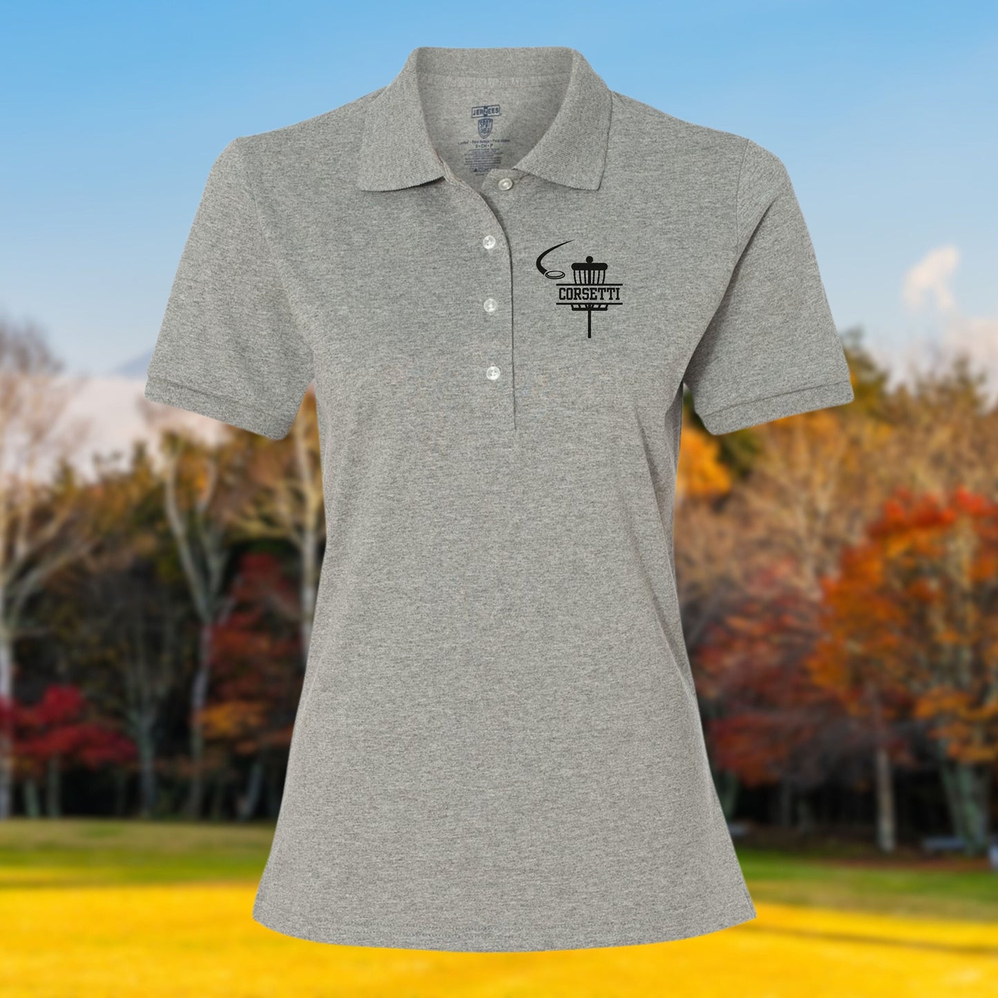 Women's Personalized Disc Golf Polo, Custom Polo Shirt, Women's Disc Golf Gift, Ladies Sport Polo, Disc Golf Club, Custom Logo, Girls Polo