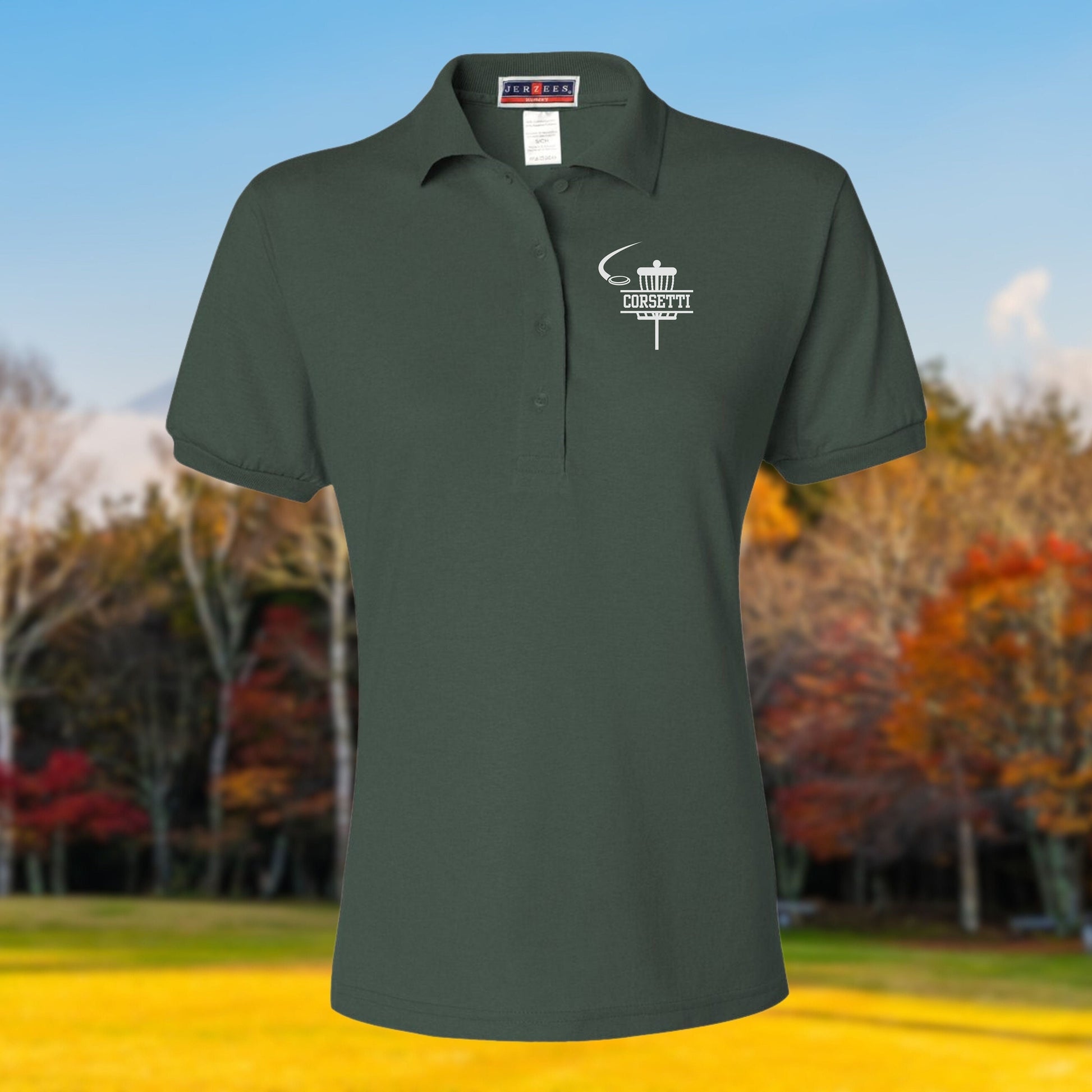 Women's Personalized Disc Golf Polo, Custom Polo Shirt, Women's Disc Golf Gift, Ladies Sport Polo, Disc Golf Club, Custom Logo, Girls Polo