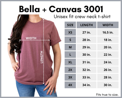 a women's t - shirt with measurements for the size of her shirt