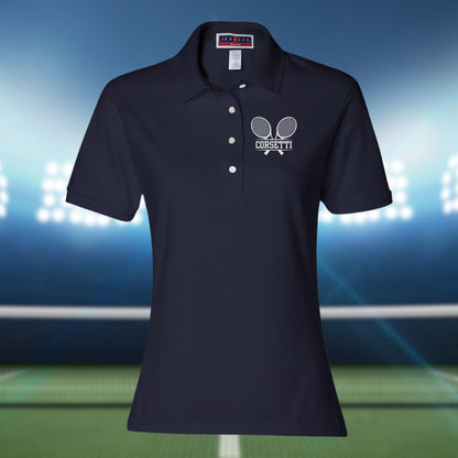 Womens Personalized Tennis Polo, Custom Polo Shirt, Tennis Team Polo, Tennis Coach Gift, Girls Tennis Polo, Tennis Team Gift, Ladies Tennis
