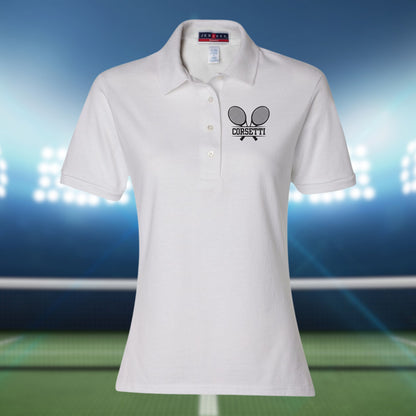 Womens Personalized Tennis Polo, Custom Polo Shirt, Tennis Team Polo, Tennis Coach Gift, Girls Tennis Polo, Tennis Team Gift, Ladies Tennis