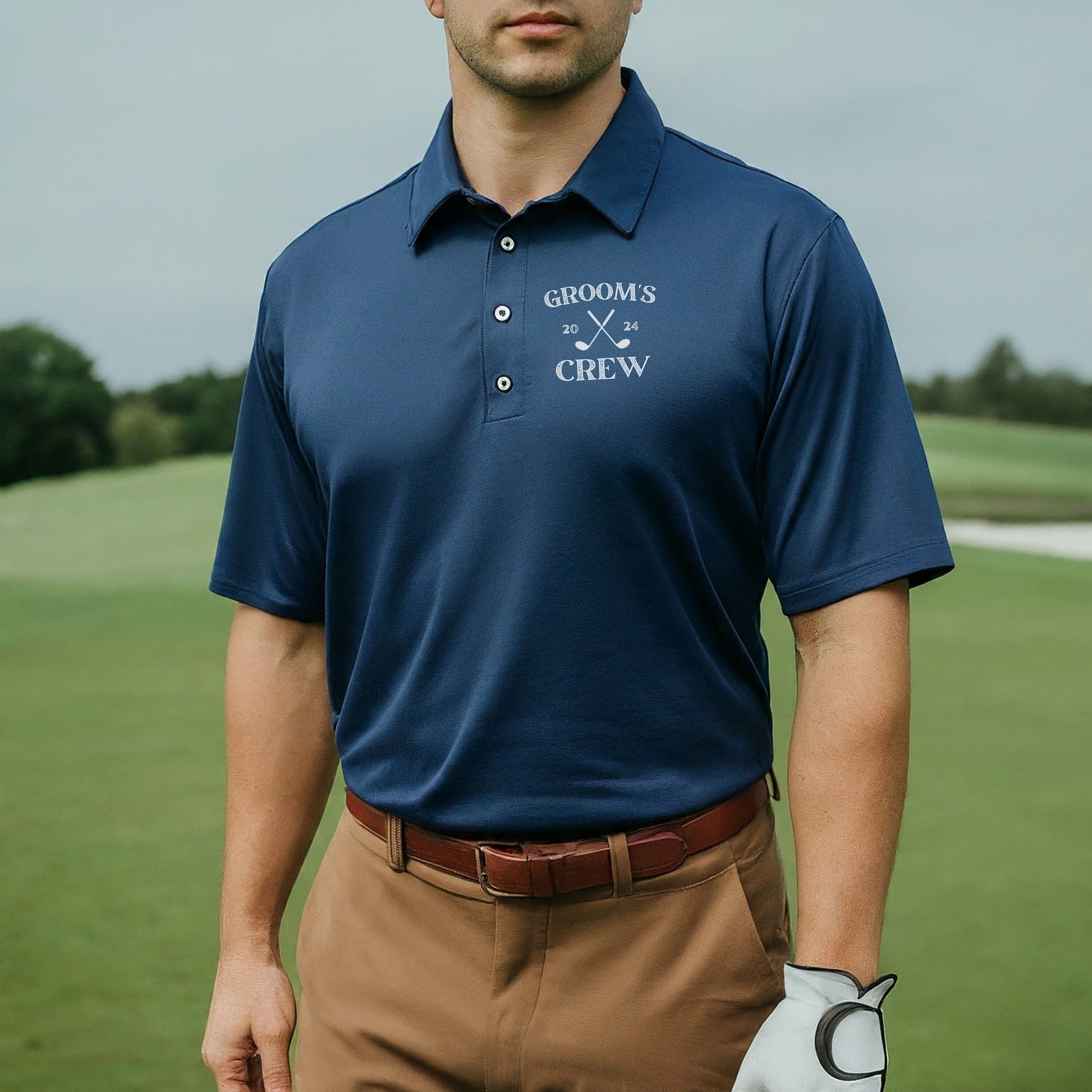 Custom Monogrammed Golf Polo, Personalized Golf Polo, Customized Polo for Golfer, Bachelor Party Polo, Golf Gift for Men, Wedding Golf Shirt
