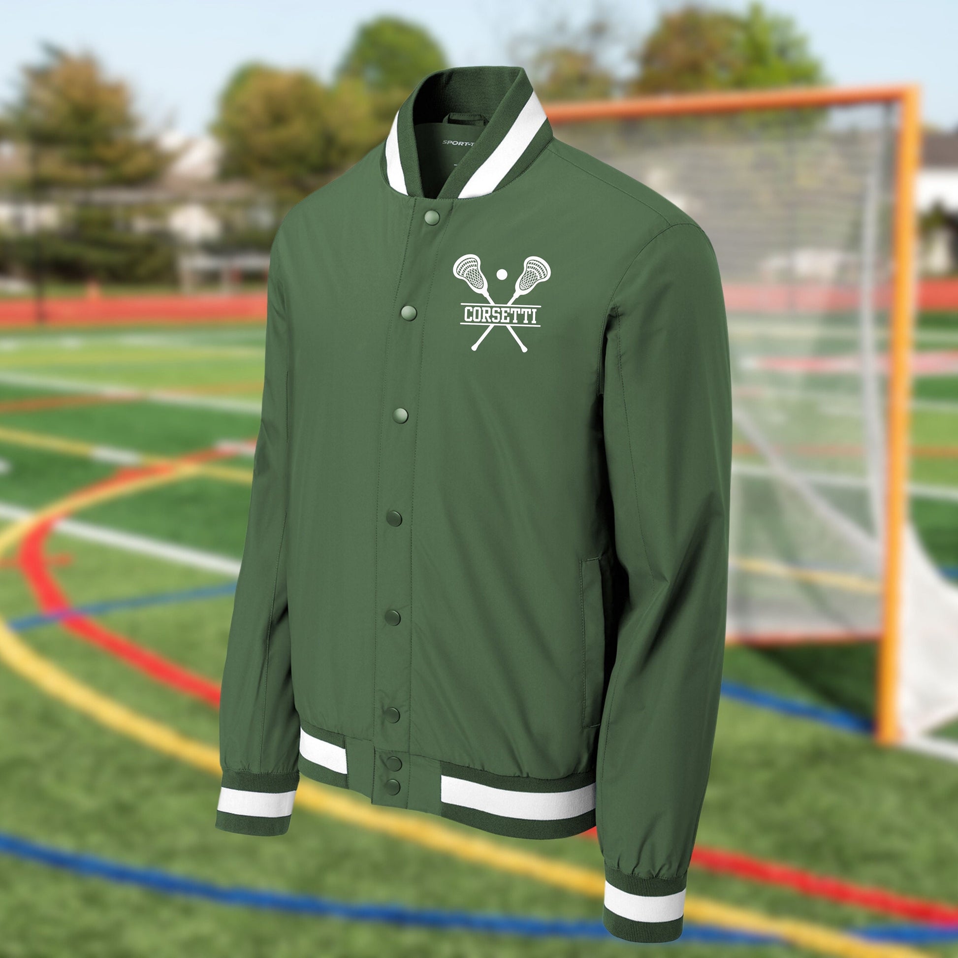 Personalized Varsity Jacket, Custom Sport Sweatshirt, Monogram Logo, Lacrosse Coach Gift, College Team Gift, Lax Lover Gift, Gift for Son