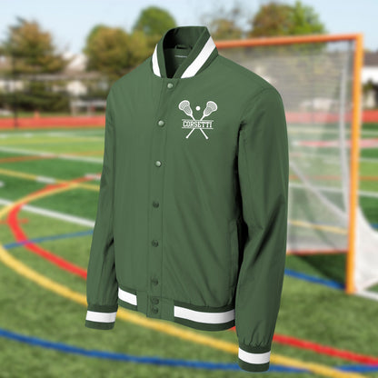 Personalized Varsity Jacket, Custom Sport Sweatshirt, Monogram Logo, Lacrosse Coach Gift, College Team Gift, Lax Lover Gift, Gift for Son