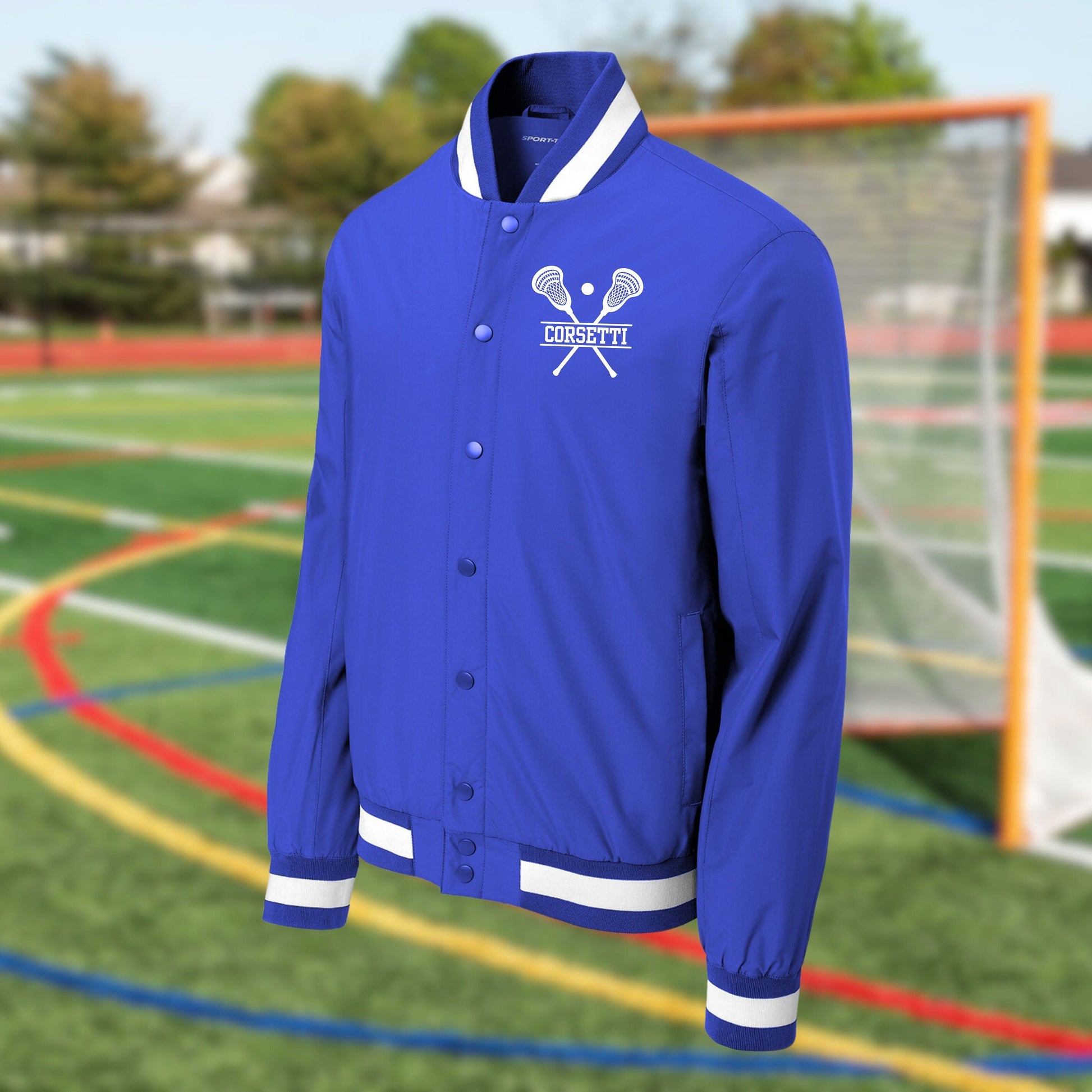 Personalized Varsity Jacket, Custom Sport Sweatshirt, Monogram Logo, Lacrosse Coach Gift, College Team Gift, Lax Lover Gift, Gift for Son