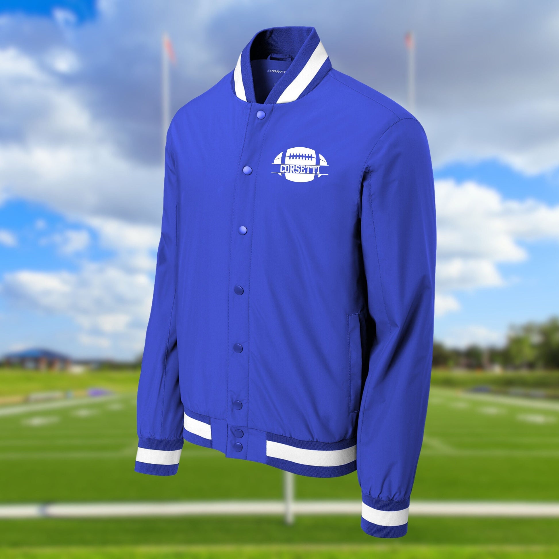 Personalized Varsity Jacket, Custom Sport Sweatshirt, Monogram Logo, Football Coach Gift, College Team Gift, School Sport, Gift for Son