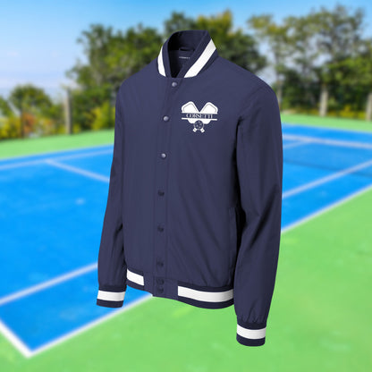 Personalized Varsity Pickleball Jacket, Custom Sport Sweatshirt, Monogram Logo, Pickleball Club Gift, Tournament Gift, Pickleball Lover Gift