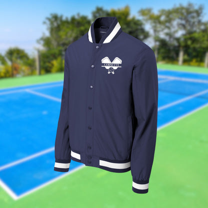 Personalized Varsity Pickleball Jacket, Custom Sport Sweatshirt, Monogram Logo, Pickleball Club Gift, Tournament Gift, Pickleball Lover Gift