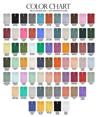 a color chart of men's dress shirts