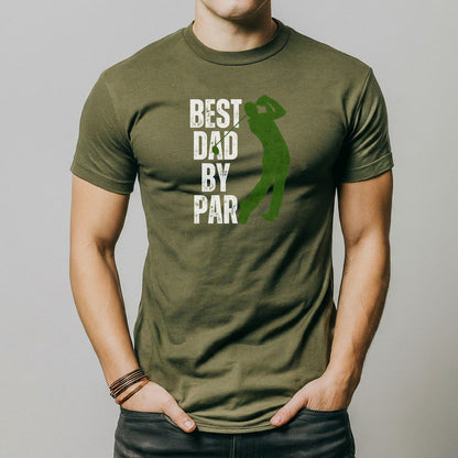 a man wearing a t - shirt that says best dad by par