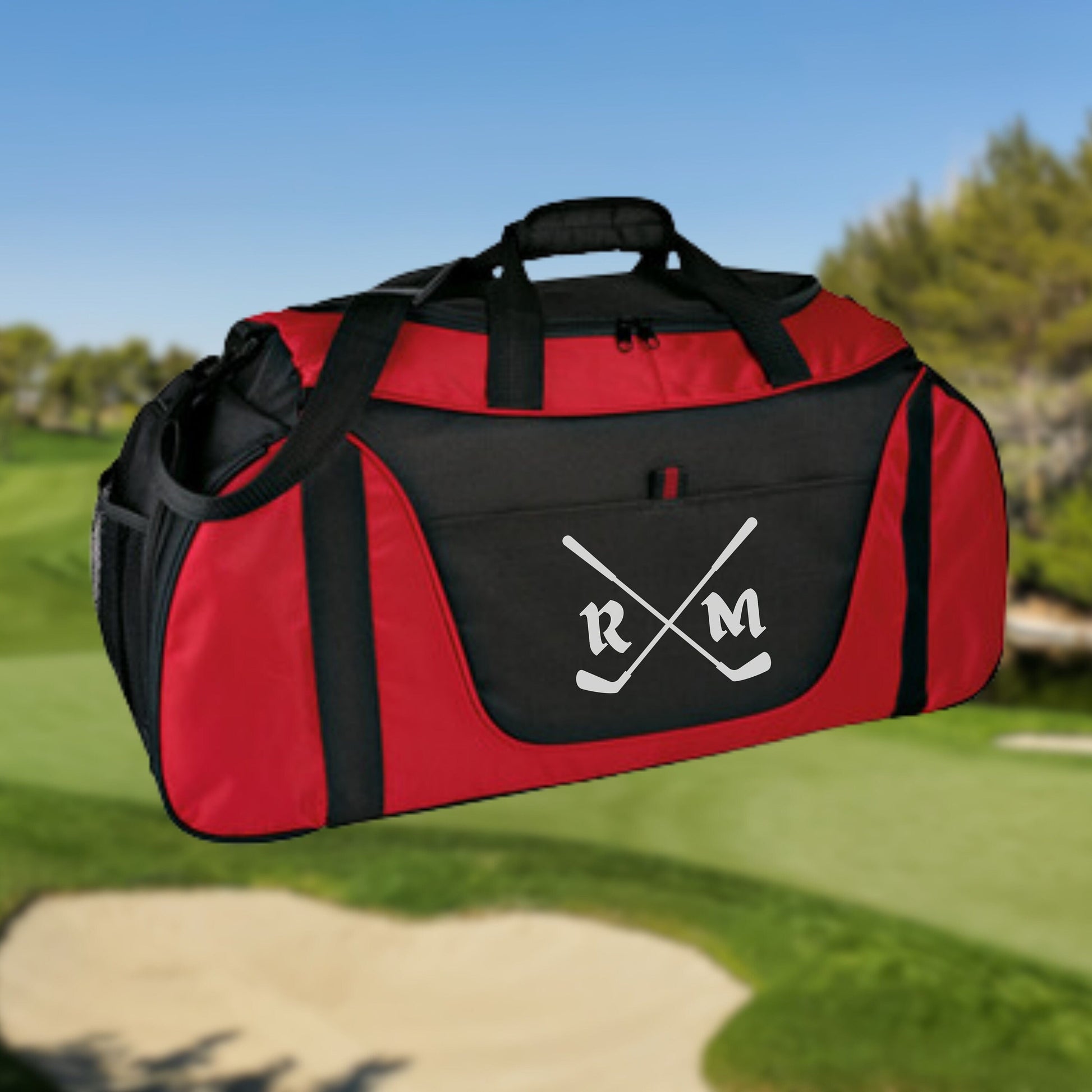 Personalized Golf Duffel Bag, Custom Sport Duffle Bag, Monogram Travel Bag, Athletic Shoulder Bag, Golf Gifts for Men, Father's Day Gifts