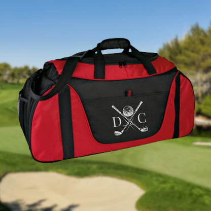 Personalized Golf Duffel Bag, Custom Sport Duffle Bag, Monogram Travel Bag, Athletic Shoulder Bag, Golf Gifts for Men, Father's Day Gifts