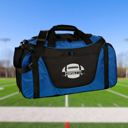 Personalized Football Duffel Bag, Custom Sport Bag, Monogram Travel Bag, Athletic Shoulder Bag, Football Coach Gift, Football Player Bag