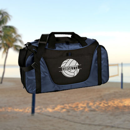 Personalized Volleyball Duffel Bag, Custom Sport Bag, Monogram Travel Bag, Athletic Shoulder Bag, Volleyball Coach Gift, Equipment Bag