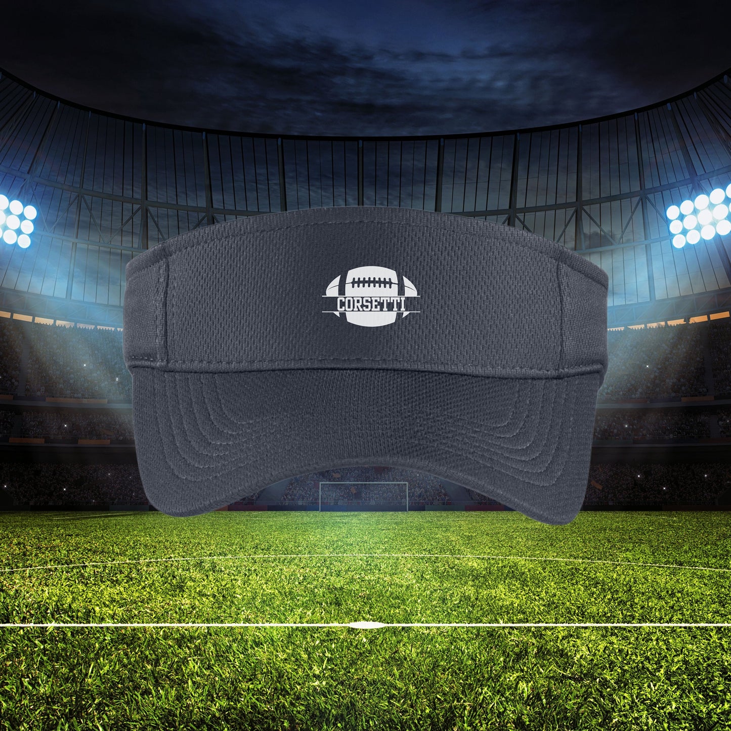 Custom Football Visor, Personalized Visor for Coach, Football Coach Gift, Football Team Gift, Custom Logo Visor, Monogram Visor, Team Visor