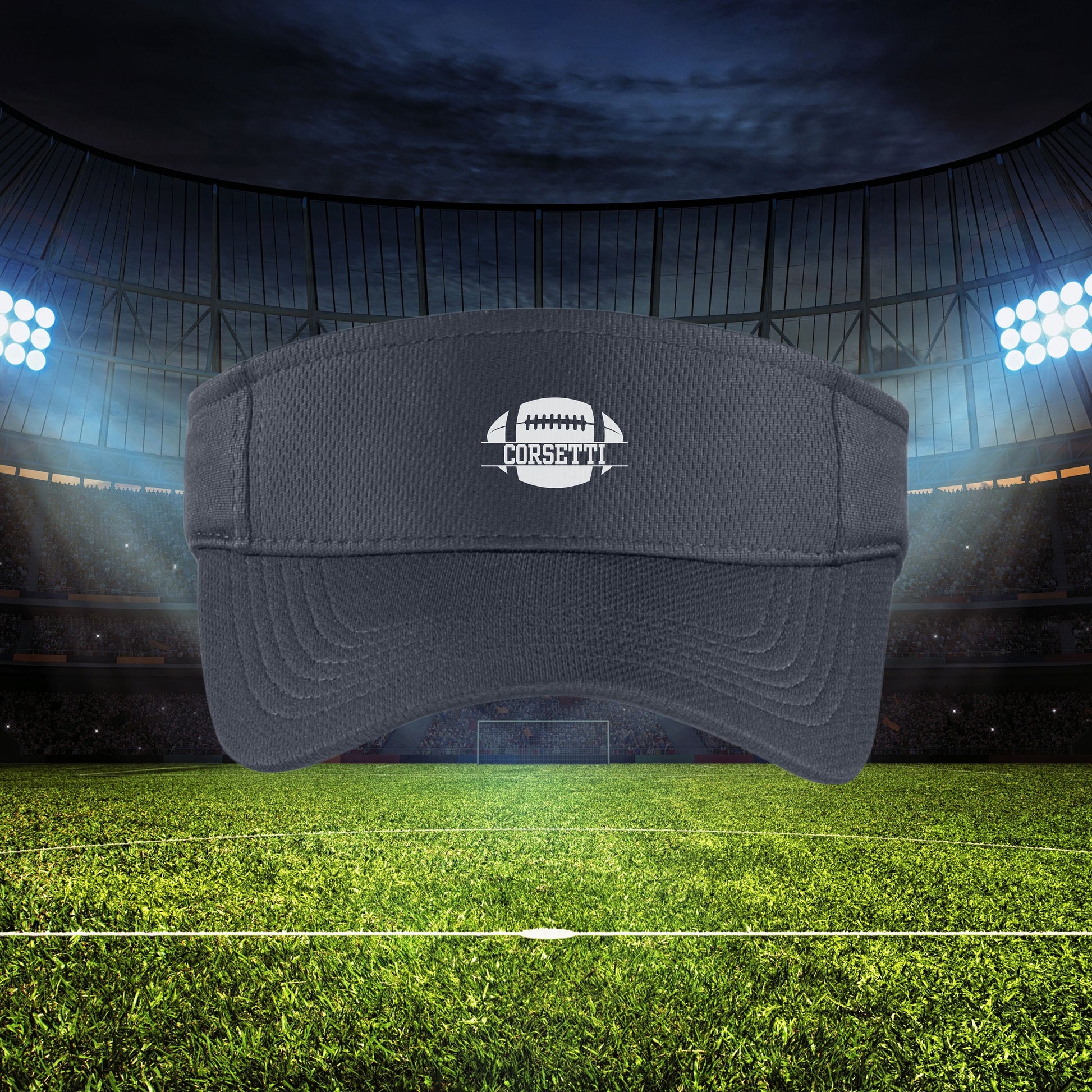Custom Football Visor, Personalized Visor for Coach, Football Coach Gift, Football Team Gift, Custom Logo Visor, Monogram Visor, Team Visor