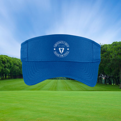 Custom Golf Visor, Personalized Visor, Bachelor Party Gift, Groomsman Golf Gift, Custom Logo Visor, Wedding Monogram Visor, Mens Golf Gift